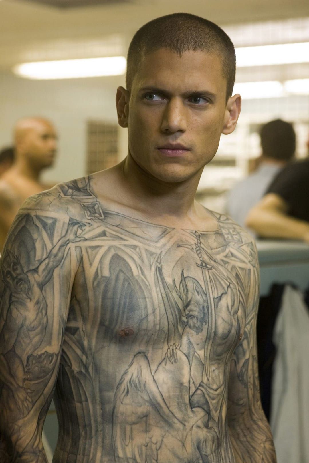 Did wentworth miller actually get tattoos