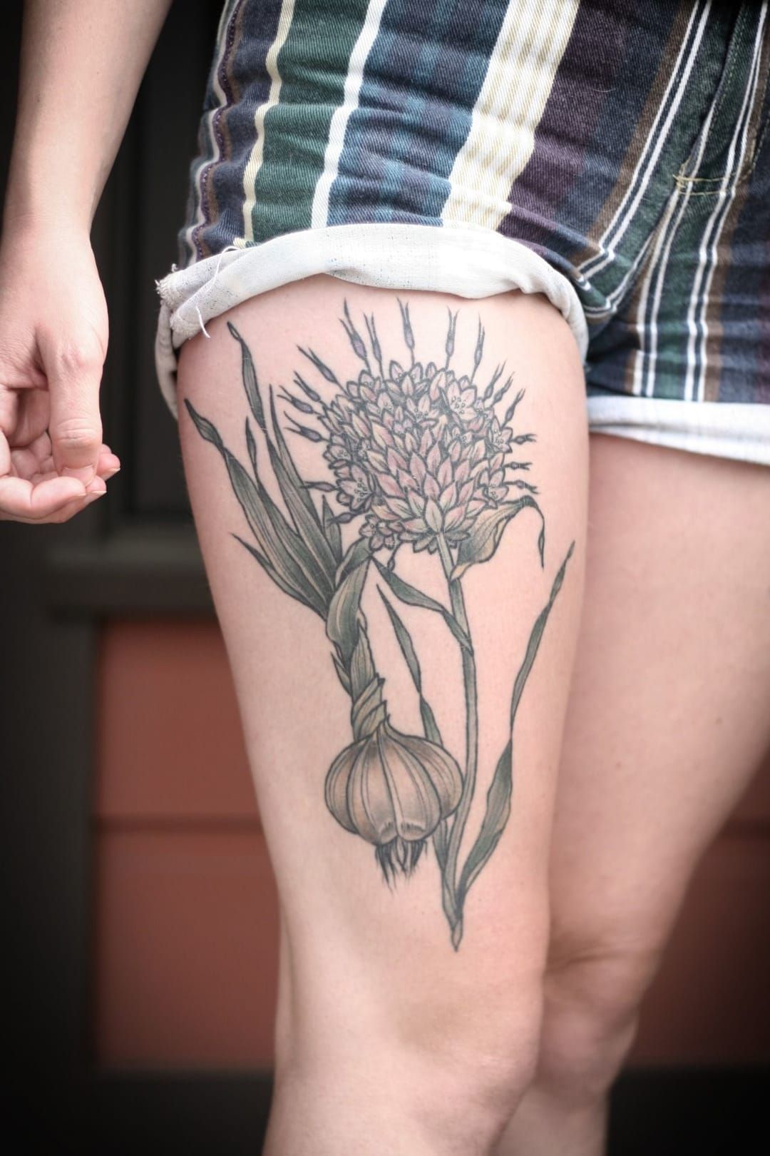 Shallot tattoo by Kirsten Holliday from Wonderland Tattoo, Portland, Oregon.