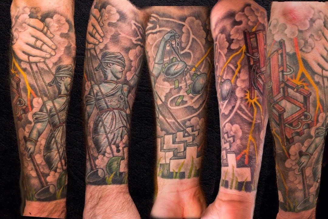 I just finished this sleeve Lot of hours but super happy with it  r Metallica