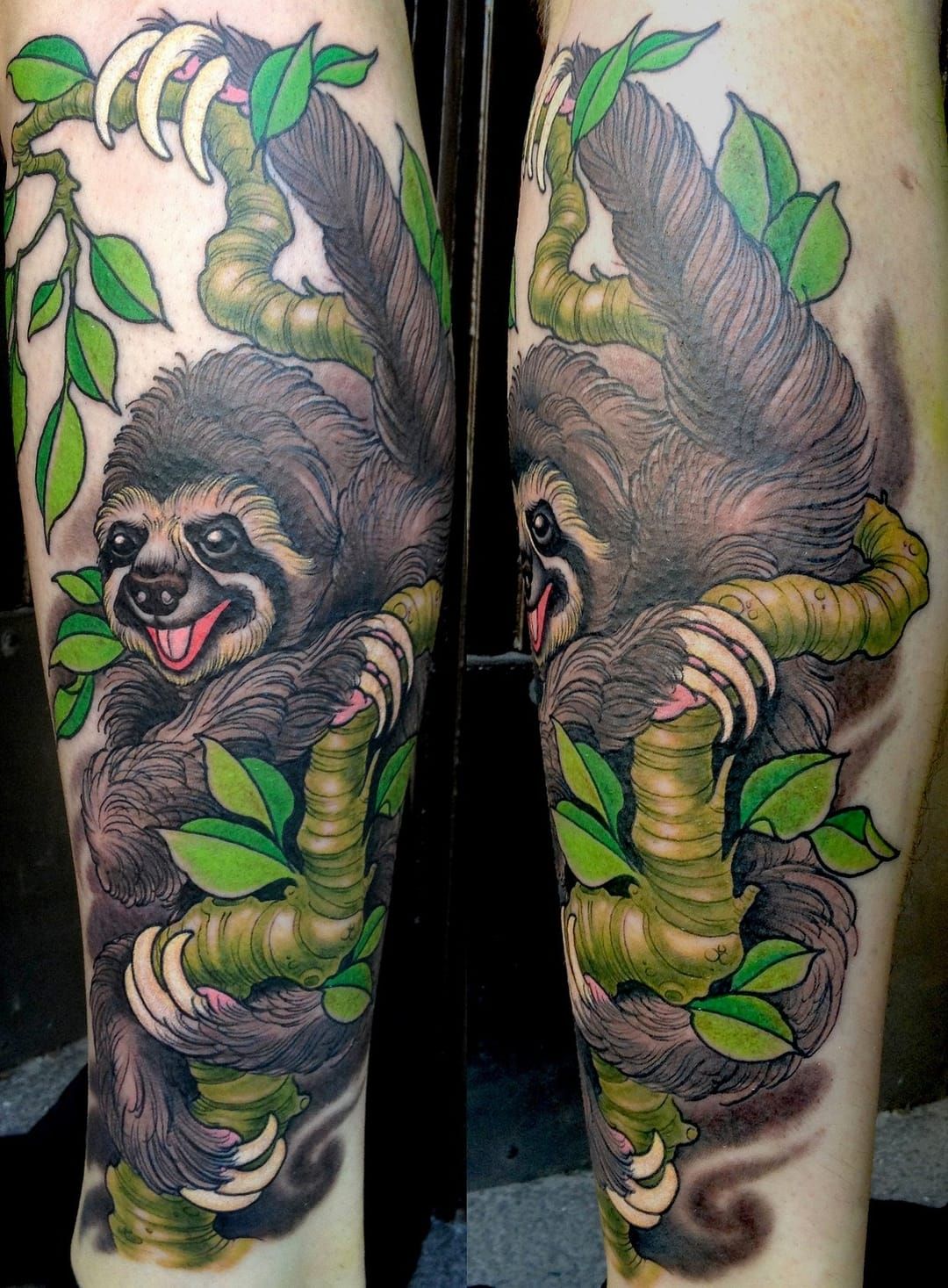 Sloth Tattoo Over 412 RoyaltyFree Licensable Stock Vectors  Vector Art   Shutterstock