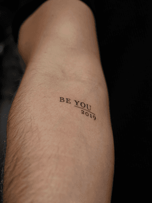 Bold lettering tattoo style