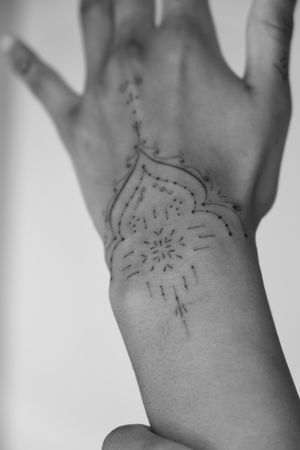 Indian tribal symbols inspired wrist tattoo ✨