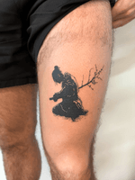 Samurai silhouette tattoo