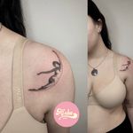 Rising lady 🌙 Done at @blue_tony_toy • #risinglady #freskatattoo #dotworktattoo #bluetonytoy #florencetattoo #queertattooartist #firenzetattoo #realistictattoo #etchingtattoo