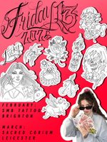 SAVE TO YOUR CALENDARS 🗓️‼️ It’s every tattooers’ dream…. We’ve got 2 Friday 13ths in a row! 🪩🍻🥳 So buzzing to be doing the first in beautiful Brighton with the SMB family and the second back home in Leicester with my SC homies 💖 And a gentle reminder that Valentine’s Day falls the day after… Maybe you’ll see some lovey dovey themed flash too 😘 Tatts available from as little as £31 cause that’s tradition 💸 Taking advance bookings for both flash days NOW if you want to call dibs on a slot- all flash on the first page is non-repeatable, the rest is repeatable, so if you’ve got your eye on anything now’s the time to lock it in! 🔓 Friday 13th February- Saturday 14th February: @smbtattoo BRIGHTON 🖤🩷 Friday 13th March: @sacred_corium_tattoo LEICESTER 🩶🩵 See you there 🫡 #friday13thtattoo #flashdaybrighton #flashdayleicester #tattooflash #friday13