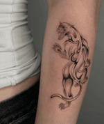 Black and Gray Panther Tattoo