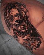 Realistic Batman Sleeve with Cityscape