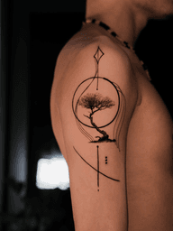While creating this design, I was thinking a lot about balance and harmony. To me, a Bonsai represents the relationship between nature and human intention — how careful shaping and restraint can coexist with organic growth, much like the balance of yin and yang. I also associate Bonsai with patience and discipline. Growing one takes time, focus, and consistency, which mirrors personal growth and self-control in life. The fact that Bonsai trees can live for centuries makes them a symbol of longevity and the wisdom that comes with experience. This design is also about staying connected to nature and finding peace in simplicity. Even in a controlled environment, the tree continues to grow and adapt, which for me represents perseverance, resilience, and quiet strength. Every Bonsai tattoo carries a personal meaning — this one reflects balance, growth, and endurance.