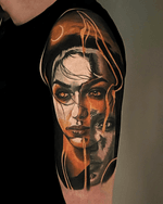 Fragmented Fiery Portrait