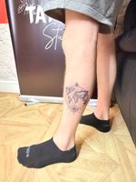 World Map Compass Tattoo
