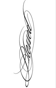 The designs shown are for inspiration. You can bring your own text, word, name, quote or phrase, and I’ll create a custom design inspired by this style. Price depends on the size and placement of the tattoo.