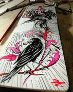 "Asas noturnas"#crowtattoo #ilustração #tattooproject #corvo #nanquim #watercolor #finelines 