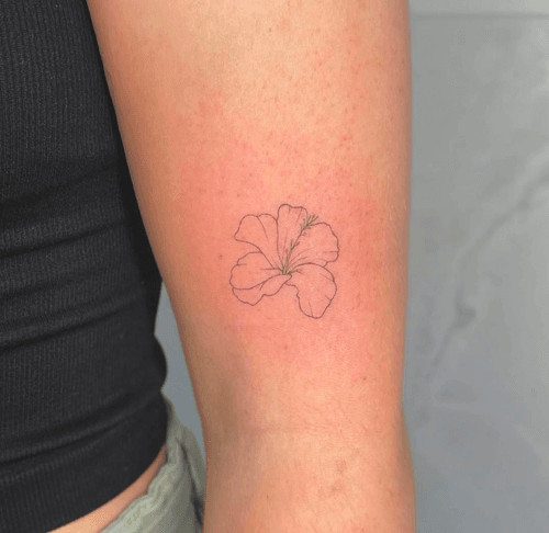 Hibiscus Arm Tattoo