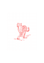 Running Cheetah Outline