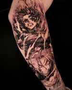 Edward Eric x Tanjiro 📩Bookings are available. 📍Based in West Kensington, London . . . . #demonslayer #fullmetalalchemist #tanjiro #animetattoo #animetattoos #charactertattoo #londontattoo #londontattooartist #londontattoostudio