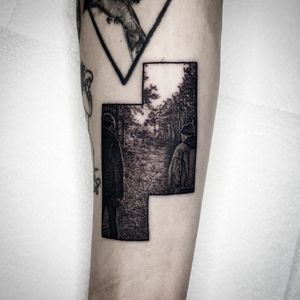 Blackwork tattoo style