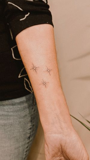 Tiny fine line stars, sparkles