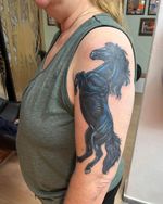 This piece started its journey in Norway, but it found its finish here in Portugal. 🐴 The client came with beautiful line work, ready for black and grey shading—but after considering the flow and character of the design, we brought it to life with black and subtle blue highlights. The result? A horse with depth, movement, and energy that jumps off the skin. Sometimes, a small touch of color can bring a design into its full potential—while still respecting the original artwork. That’s the balance I’ve spent 41 years learning. Traveling from one country to another, bringing a story to completion on the skin—it’s moments like these that remind me why I love tattooing. #TattooArt #CustomTattoo #HorseTattoo #BlackAndBlueTattoo #ExperiencedTattooist #41YearsOfExperience #TattooJourney #positivevibrationstattoo #positivevibrationstattooing #positivevibrationstattoos