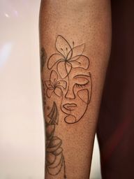 Floral Face Outline