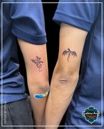 couple tattoo #dragon #dragontattoo #smalldragontattoo #tattoo #tattoos #tattooart #finelinetattoo #smalltattoo #2inchtattoo #ink #london #london🇬🇧 #tattooinlondon #besttattooinlondon #foryou #trendy #trending