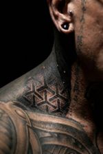 Geometric Neck Tattoo