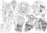 🧿 F L A S H 🧿 D R O P 🧿 2 months later I FINALLY finished this witchy flash sheet inspired by a mooch around the Witchcraft Museum in Boscastle, Cornwall 🌊 Swipe to see the inspiration for each piece and hit me up if it connects with you cause that means you need to GET IT DONE mate 🤙 Bookings via DM / link in bio ♥️♠️♦️♣️ •Where to find me• 📍SHEFFIELD @crucibletattoo ~ September onwards 📍LEICESTER @sacred_corium_tattoo ~ August onwards 📍 BRIGHTON @smbtattoo ~ September 11-12 AI could never 🤖🚮 #witchcraft #witchcrafttattoo #occulttattoo #finelinetattoo #tattooflash