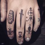 #fingertattoo #symbols #tinytattoo #smalltattoo #handtattoo