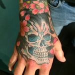 Fun one! Thanks Axel… #traditional #skull #hand #tattoo #chrisgarver #invisiblenyc