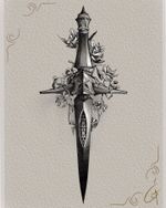 Ornate Dagger with Flowers