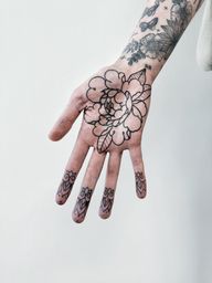 Peony and Finger Tattoos