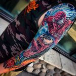 #photorealistic #realism #spiderman #venom #marvel #sleeve #comicbook