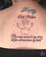 I had the pleasure of doing this memorial piece for @mandybarritt in honour of beautiful energy that will always be in our thoughts, Thank you so much for trusting me with this it was a honour 🕊️🪽💛 (Tony not done by me) #tatto #tattooapprenticeship #tattooaprentice #tattooist #scripttattoo #memorialtattoo #masttattoomachine #inked #inkedlife #tattoocomunity #angeltattoo #quotetattoo #startattoo #tattoosmk #miltonkeynestattoo #serenityink #bletchley #bletchleytattoo #mktattoo #miltonkeynes #bletchley