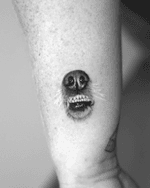 not sure if this counts as a pet portrait but it was fun! . . . . #tattoo #tattoos #tattooartist #blacktattoo #blackandgreytattoo #microtattoo