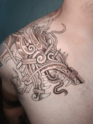 Norse Wolf Head Tattoo