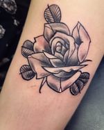 Black and Gray Rose Tattoo