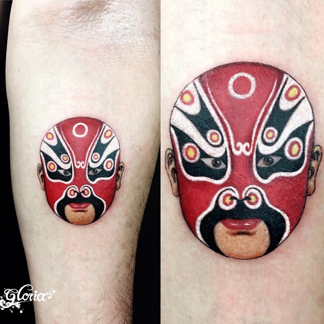 If the bodys a templewhy not decorate the walls  Japanese mask tattoo Mask  tattoo Tattoos