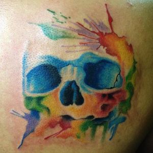 #watercolor #skull #watercolorskull