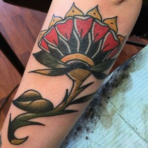 Amazing flower tattoo by joshcrosbytattoo
