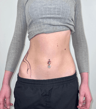 Minimalist Hip Line Tattoo