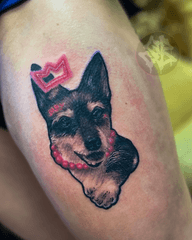 Was lovely to tattoo Baby! I had such great time and @ciara_v94 sat really well! Thanks for letting me tattoo her! . @sphynxtattoodublin . #doglover #doglovers #doginstagram #dogtattoo #dogtattoos #dublintattoo #dublinireland #dublinstagram