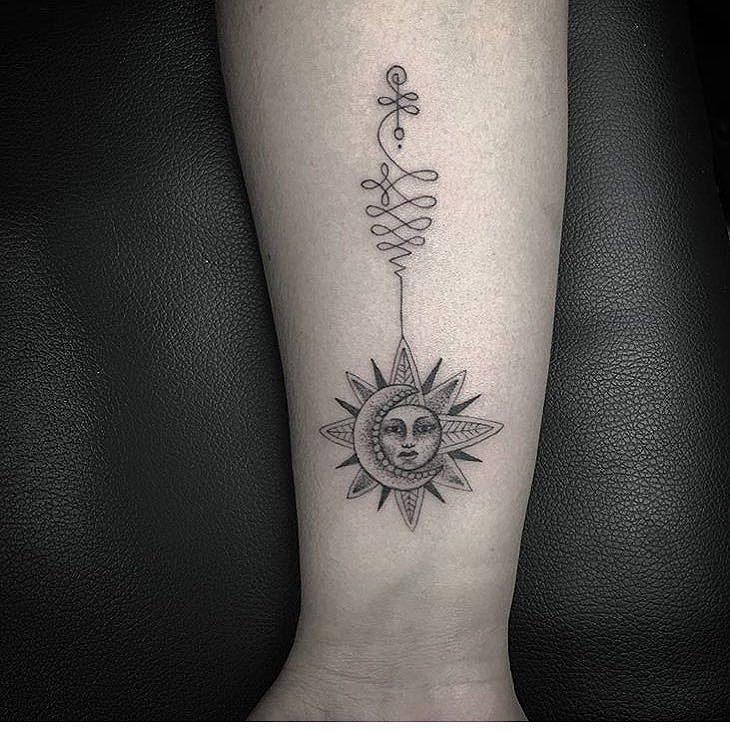 Line art of sun rays sunbrusting tattoo  wall stickers earth art crowd   myloviewcom