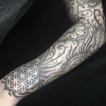 #flower of life #coveruptattoo by reverendleaf plus continuing what was there and filling in the gap #freehand 