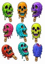 Biohazard Skull Popsicles