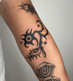 Abstract Eye and Tribal Design