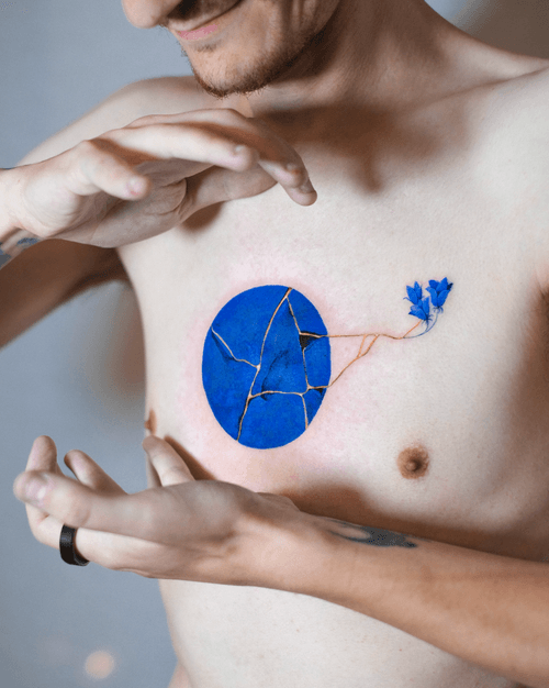 Kintsugi Circle with Flowers