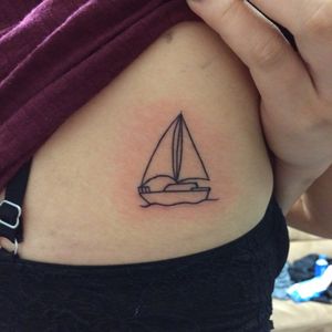 Done by Soma Art Tattoo #ship #boat #somaarttattoo #linework #blackwork 