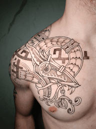 Norse Wolf Head Tattoo