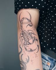 Scorpion 🦂✨ Thankyou girlie anca_ionescu for getting this as the perfect birthday gift🫶🏽 Done during the stay in @akari.studio_ in nottingham❤️ #tattoos #tattoodesign #scorpion #scorpiontattoo #armtattoo #gapfiller #gapfillertattoo #nottinghamtattoo #nottinghamtattooist #tattooguest #tattooguestspot #londontattooartist #londonlife #tattoolife #tattooartist