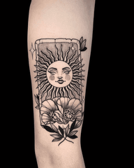 Sun and Floral Card