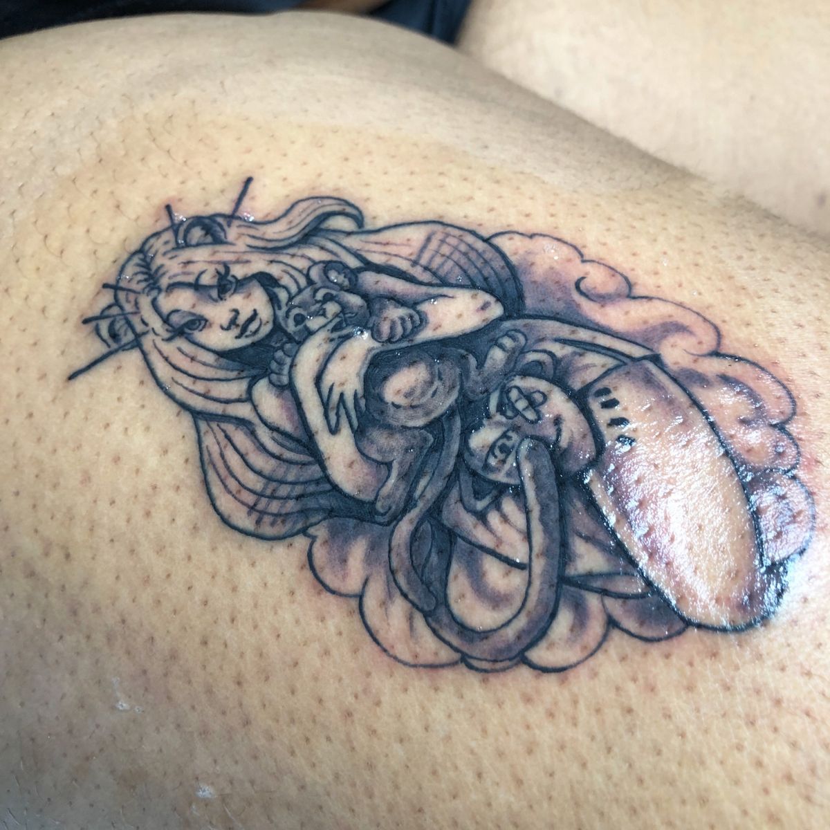 delicate neck tattoo